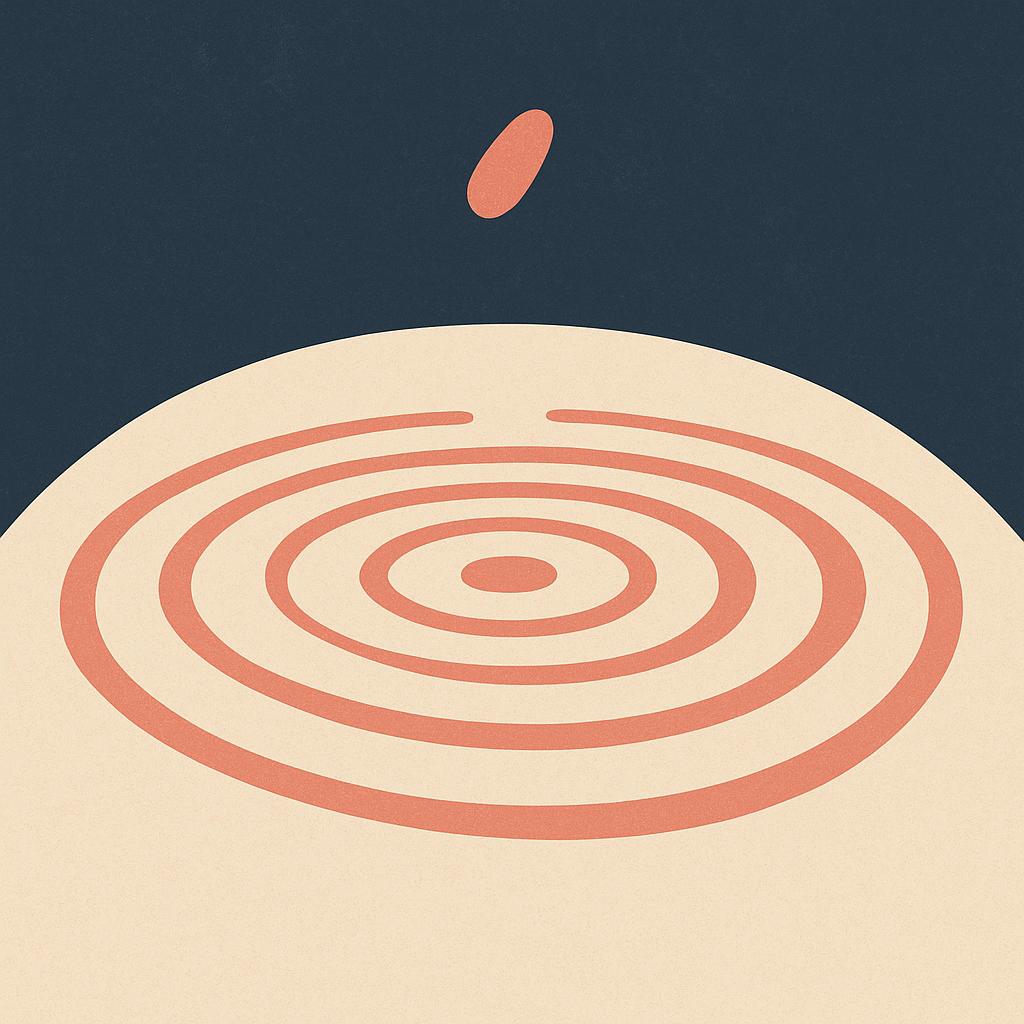 Illustration abstraite palette coral et sage.
